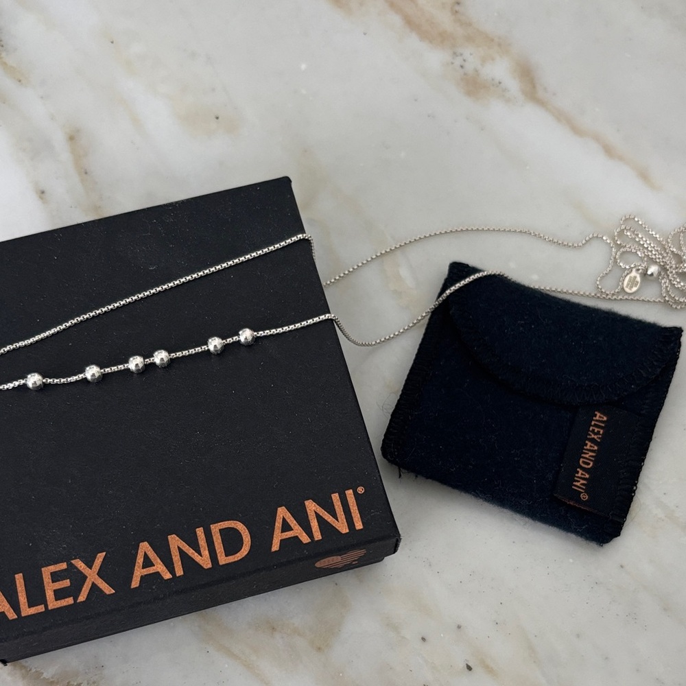 🎁Alex and Ani Silver Beaded Necklace🎁